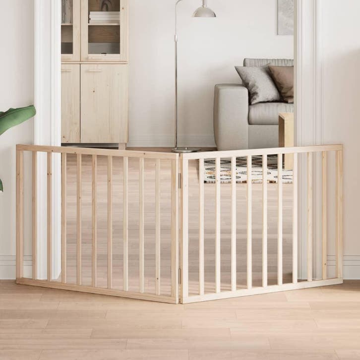 vidaXL Hondenhek opvouwbaar 2 panelen 160 cm populierenhout, Dieren en Toebehoren, Hondenbenches, Nieuw, Verzenden
