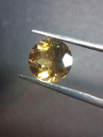 Natural Citrine Gemstone – Faceted Round Cut 8x 8 mm Yellow, Verzenden