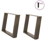 vidaXL Salontafelpoten 2 st U-vormig 60x(42-43) cm staal, Verzenden, Nieuw