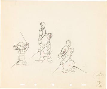 Walt Disney – Drie Blinde Musketiers Animatietekening -, Nieuw