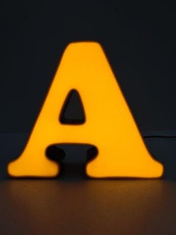 Lampe - Métal - Lettre A