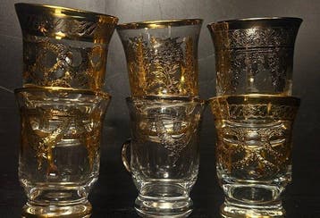antica cristalleria italiana - Service à café - luxury gold