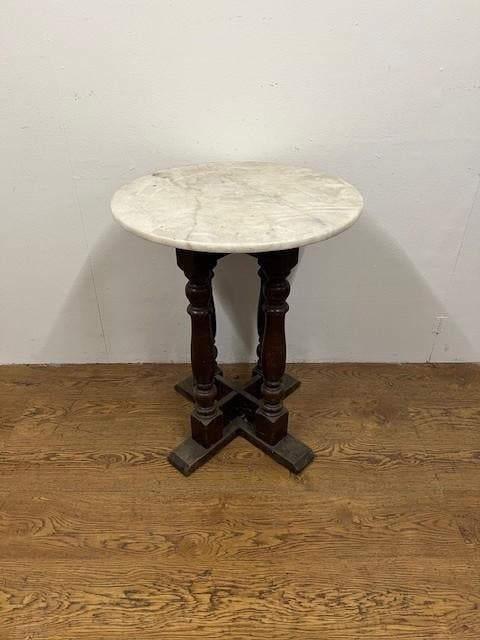 Vintage Marmeren Tafel - T1545- Vintage/Café, Huis en Inrichting, Tafels | Eettafels, Ophalen