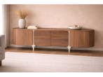 Veiling - Tv dressoir Walnoot - 200cm - Notenhout bruin - cr, Huis en Inrichting, Kasten | Dressoirs, Nieuw