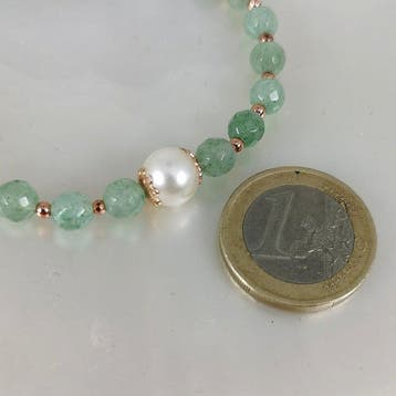 Zonder minimumprijs - Armband Zilver Parel - Natuurlijke, Nieuw