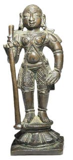 sculptuur, 19th Century South Indian Bronze Murugan