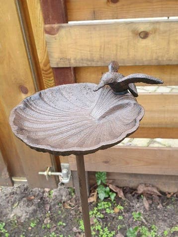 Vasque pour oiseaux - Fonte - Abreuvoir pour oiseaux en