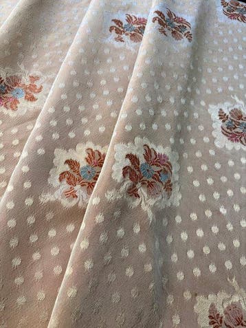 San Leucio - Top quality - Antiek damast van zijde, roze,