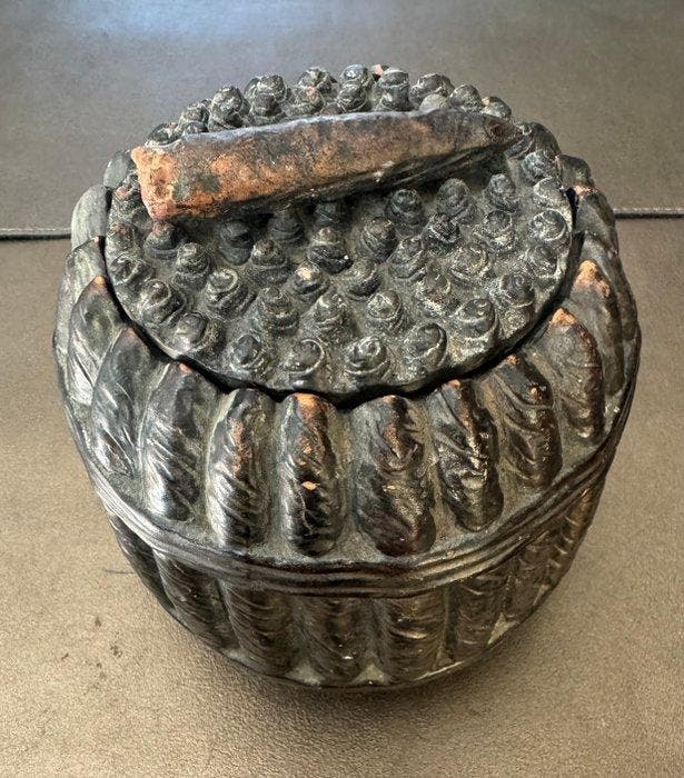 Zonder minimumprijs - Humidor - Faience - Antieke tabakspot, Collections, Articles de fumeurs, Briquets & Boîtes d'allumettes
