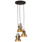 vidaXL Hanglamp 25 W E27 30x30x100 cm antiek messingkleurig, Verzenden, Nieuw