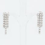 Oorbellen - 18 karaat Witgoud Diamant (Natuurlijk), Bijoux, Sacs & Beauté, Boucles d'oreilles