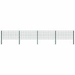 vidaXL Schuttingpaneel met palen ijzer 694,5x80 cm groen, Tuin en Terras, Verzenden, Nieuw