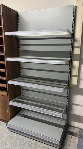 Tego wandstelling H211 x B100 x D57 cm – 5 schappen - Grijs
