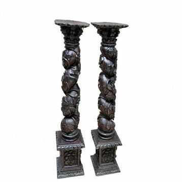 Barok stijl Kolom (2) - circa 1800, Antiek en Kunst