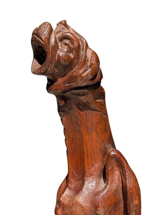 F. Bénétot - Beeld, Antique Wooden Gargoyl - 37.5 cm - Hout, Antiek en Kunst, Antiek | Keramiek en Aardewerk