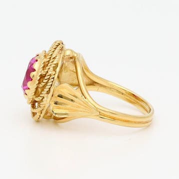 Bague - 18 carats Or jaune Rubis, Nieuw
