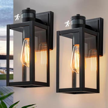 Set zwarte wandlampen (IP44) - tweede kansje, OP = OP!, Verzenden, Wandlamp