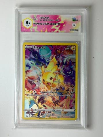 Pokémon - 1 Graded card - Pikachu 160/159 Foil, Secret rare, Nieuw