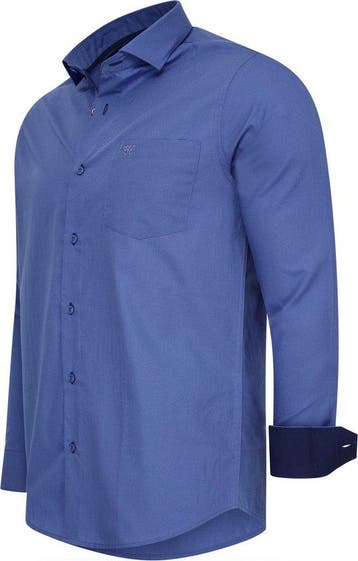 2dekans | Cappuccino Italia Heren Overhemd - Blauw - Maat L, Ophalen of Verzenden, Nieuw