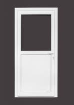 PVC Deur 1/2 glas Basic Plus b98xh204 cm wit, Ophalen of Verzenden, Buitendeur