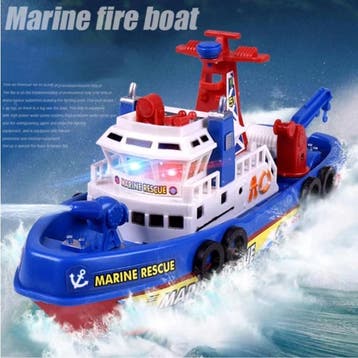 Marine Rescue Brandweerboot met Motor, Kraan en Waterpomp -, Verzenden, Nieuw