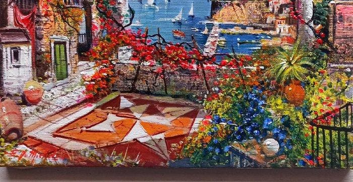 Ernesto De Michele (1971) - Window on Sorrento, Antiquités & Art, Art | Peinture | Classique