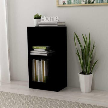 vidaXL Boekenkast 40x24x75 cm bewerkt hout zwart, Verzenden