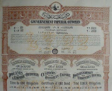 Verzameling van obligaties of aandelen - Ottomaanse Rijk
