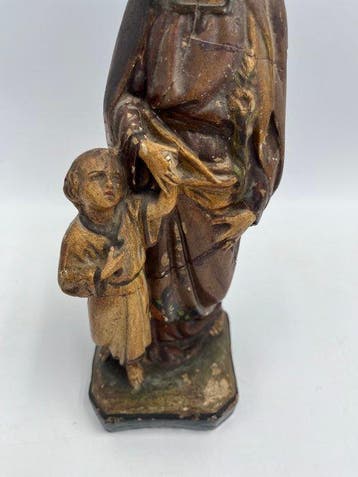 sculptuur, San José con Niño - 33 cm - houten pasta
