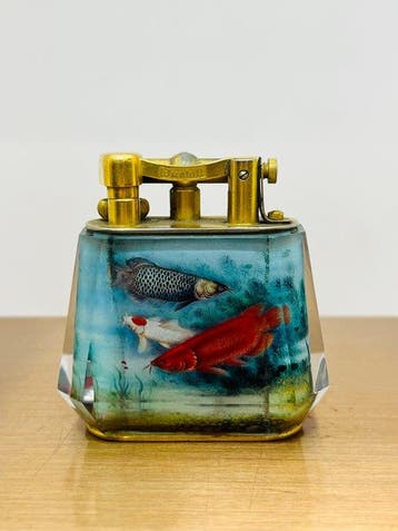 Dunhill - Tafelaansteker - Messing, acryl, Verzamelen, Nieuw