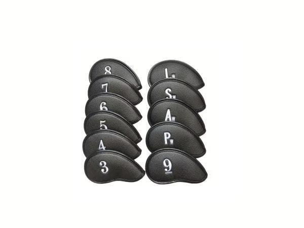 Veiling - Luxe Set van 10 Golfclub Covers – Zwart, Sports & Fitness, Golf