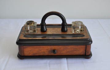Inktpot - Hout, Glas