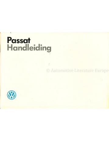 1987 VOLKSWAGEN PASSAT INSTRUCTIEBOEKJE NEDERLANDS