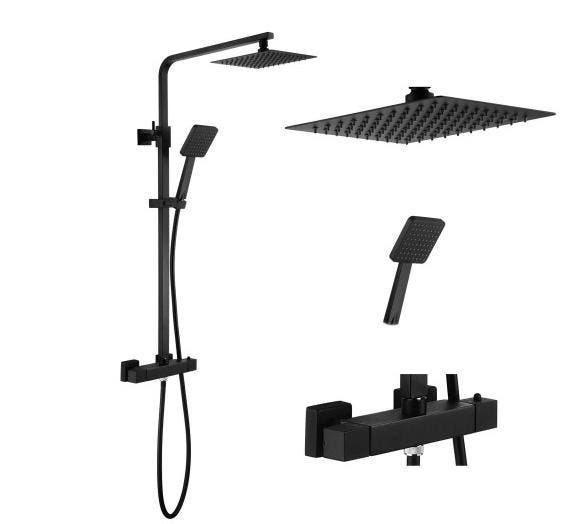 Douchekraan Set Mat Zwart | Thermostaat | Beste Prijs, Electroménager, Hottes, Enlèvement ou Envoi