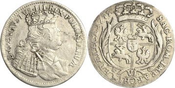 6 Groschen (szostak) 1755, Sachsen-kurlinie ab 1547 (albe..., Verzenden, België