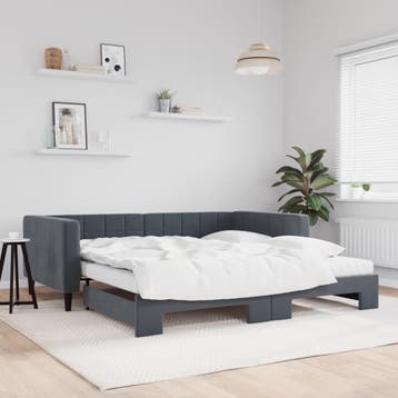 vidaXL Slaapbank onderschuifbed matrassen 100x200cm, Huis en Inrichting, Verzenden, Nieuw