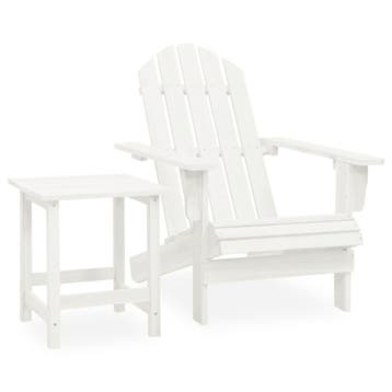 vidaXL Tuinstoel Adirondack met tafel massief vurenhout wit, Verzenden, Nieuw