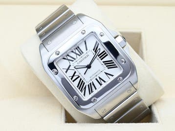 Cartier Santos Ref. W200737G Year 2012 (Box & Papers), Overige merken, Staal, Staal, Polshorloge