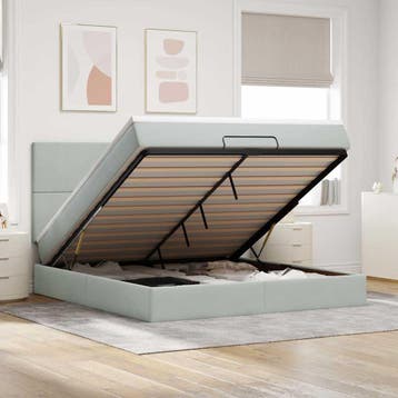 vidaXL Ottoman bed met matrassen 180x200cm fluweel, Verzenden