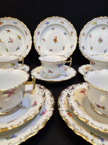 Meissen - Koffieservies (15) - /Teeservice für 5 Personen