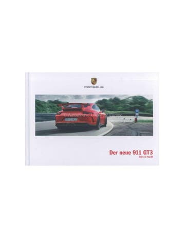 2018 PORSCHE 911 GT3 HARDCOVER BROCHURE DUITS, Nieuw
