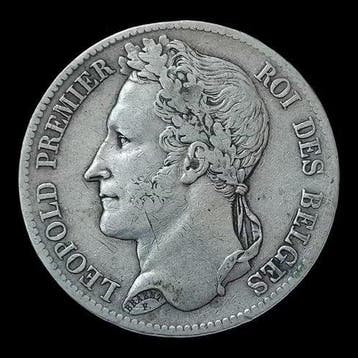 België. Leopold I. 5 Francs 1833 / Position B (Zonder