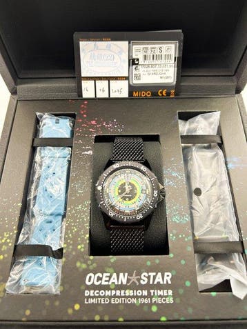 Mido - Ocean Star Decompression 1961 Worldtimer -, Handtassen en Accessoires, Nieuw