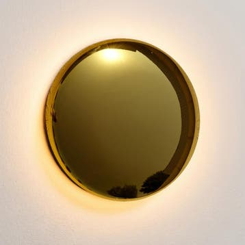 Wandlampen Auris Wandlamp Spiegel Goud Binnenverlichting, Huis en Inrichting, Lampen | Wandlampen, Verzenden, Nieuw