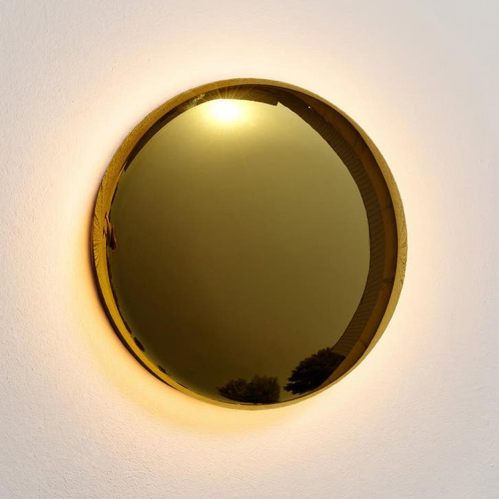 Wandlampen Auris Wandlamp Spiegel Goud Binnenverlichting, Huis en Inrichting, Lampen | Wandlampen, Verzenden