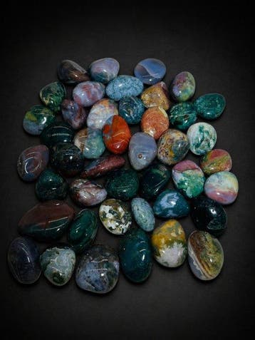 ***GEEN RESERVE*** Ocean Jasper Getrommelde stenen 1 kg