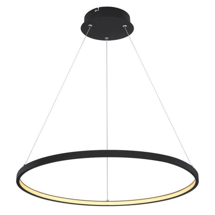 2dekans | Globo Ralph LED Hanglamp – Ø60 cm – Zwart –, Huis en Inrichting, Lampen | Overige, Ophalen of Verzenden