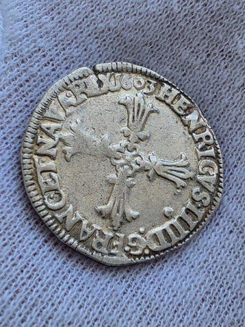 Frankrijk. Henri IV (1589-1610). 1/4 Écu 1603, Rennes
