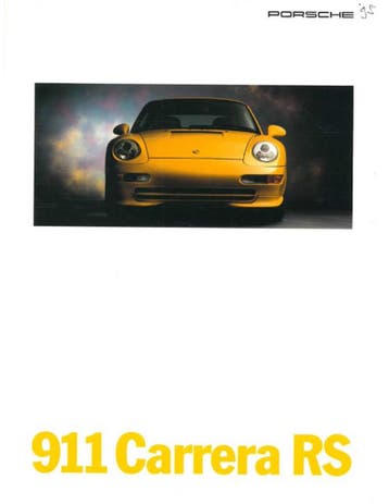 1995 PORSCHE 911 CARRERA RS BROCHURE DUITS