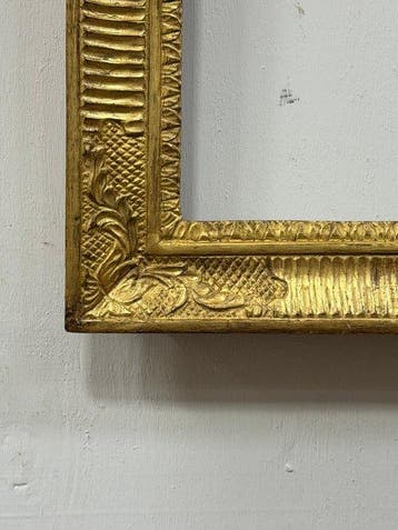 Cadre - Bois, feuille dor zecchino - Style Empire, XXe